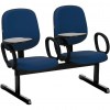 Cadeiras de escritório longarina diretor com prancheta escamoteável