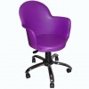 Cadeiras Gogo Office púrpura giratória cromada