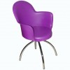 Cadeiras Gogo Office púrpura raio cromada