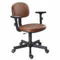 Cadeira Digitador Secretária Giratória Clássica com Braços, em courvin ou tecido, regulagem de altura dos braços, mecânica ou gás