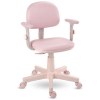 Cadeira digitador secretaria giratria Teens Roset com brao courvin rosa e base rosa