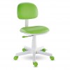 Cadeira Giratória Kid´s Color - Courino Verde Limão base Branca