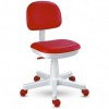 Cadeira Giratória Kid´s Color - Courino Vermelha Base Branca