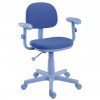 Cadeira digitator secretaria giratria Teens Roset com brao courvin azul e base azul