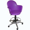 Cadeiras Gogo Office púrpura caixa cromada