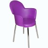 Cadeiras Gogo Office púrpura 4 pés cromada